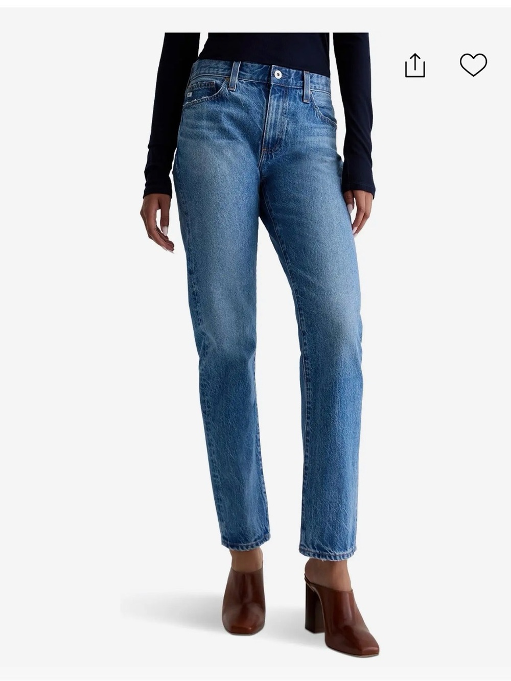 AG “The Boyfriend” relaxed fit mid-rise jeans